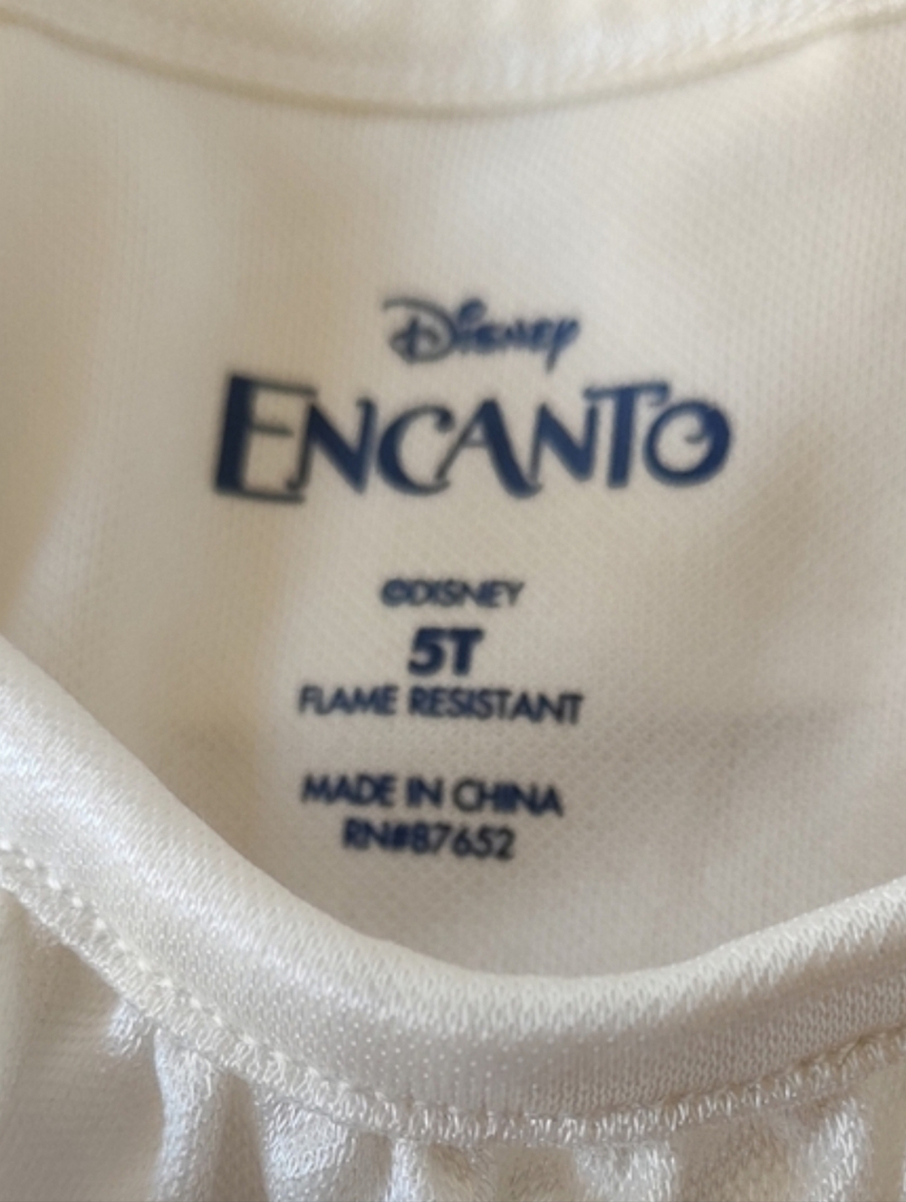 Disney Encanto Little Girls Teal & White Long Sleeping Gown Size 5T - Picture 2 of 6